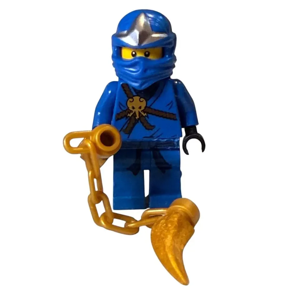 LEGO Ninjago Minifigure Jay Blue Ninja Figure (BROWN SPINNER PRINT) READ